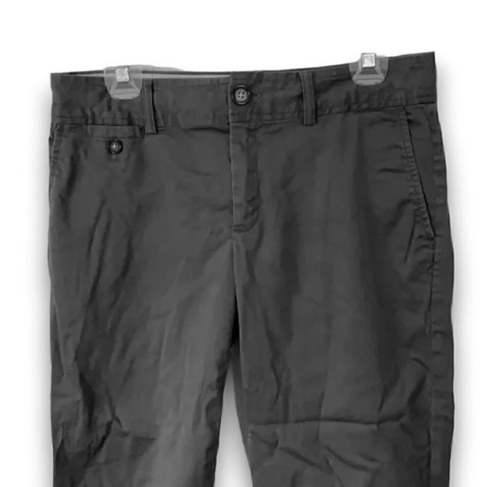 Banana Republic Washed Satin Crop Trouser - Dark Green, size 6